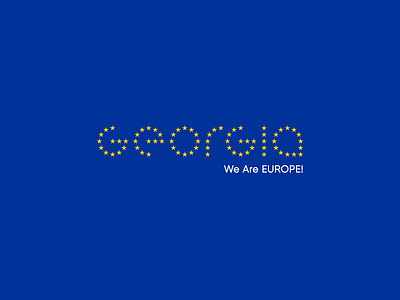 We Are EUROPE branding concept creative design eu europe georgia graphic design illustration logo simple