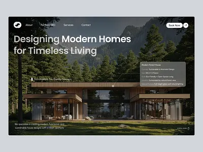 FormaHaus – Modern Forest House Landing Page design desktop forest house forest website hero section homepage design landing page modern design natural website nature nature website saas ui uidesign uiux ux uxdesign web design website website design