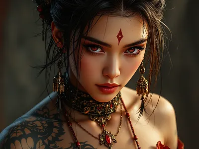 Art Woman 3d digital art illustration