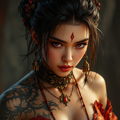 Art Woman 3d digital art illustration