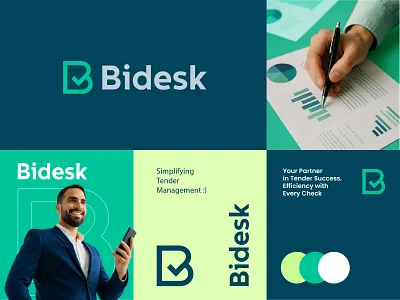 Bidesk — Smart Tender Management Branding brand identity design brand identity design service branding brandmark graphic design logo logo design tender management logo