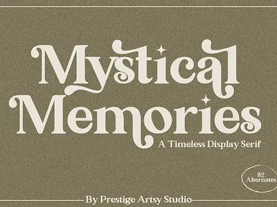 Mystical Memories A Timeless Display bold serif bold serif font display font display serif elegant font modern serif modern serif font outlined serif typeface typeface font