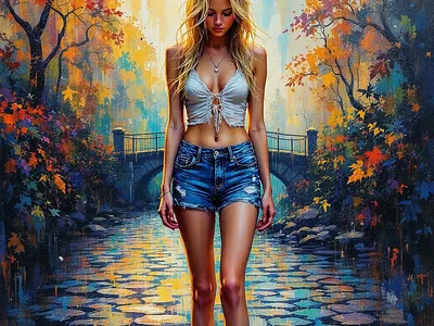 A Mystical Blonde 6 3d digital art illustration