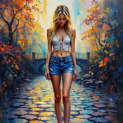 A Mystical Blonde 6 3d digital art illustration