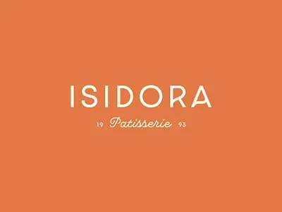 Isidora Patisserie cake isidora logo mark patisserie sweet typography wedding