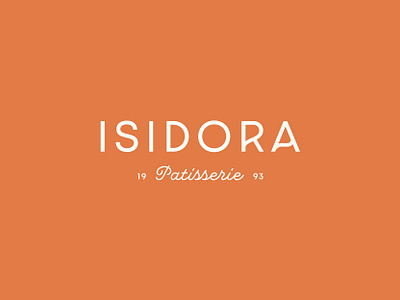 Isidora Patisserie cake isidora logo mark patisserie sweet typography wedding