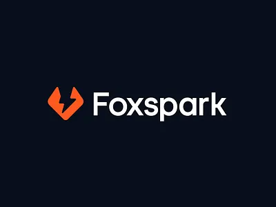 Foxspark animal bolt bolt logo branding flat logo fox foxpark geometric identity lightning bolt logo logo design logo designer mark mascot modern negative space logo spark startup logo symbol