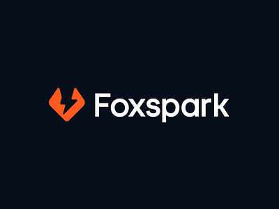 Foxspark animal bolt bolt logo branding flat logo fox foxpark geometric identity lightning bolt logo logo design logo designer mark mascot modern negative space logo spark startup logo symbol