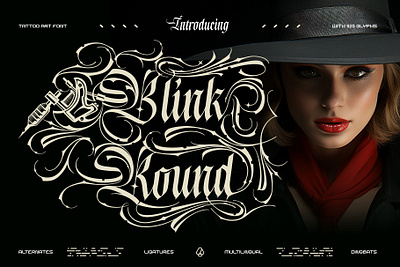 Blink Round Typeface blackletter design font fonts letteing typeface