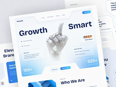 Creative Agency Landing Page - Menyala creative creative agency creative agency website digital marketing landing page landing page design landing page inspiration modern ui uiux ux web website