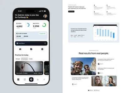 AI Fitness Assistant Website Design ai fitness platform fitness platform design fitness tech design fitness tracking design mobile app personal fitness web web design workout app