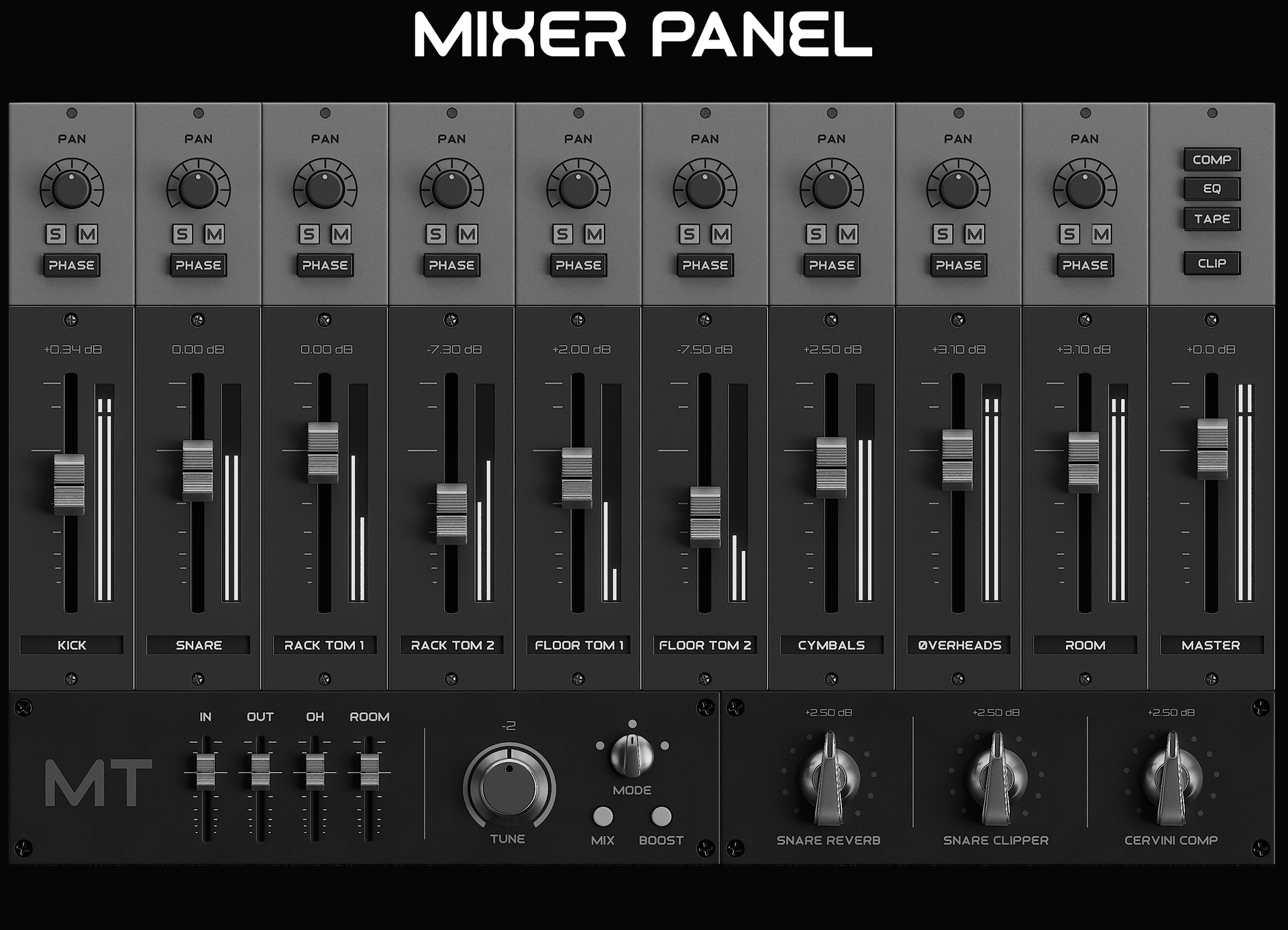 Example of Audio Vst Plugin UI & 3D Interface Design