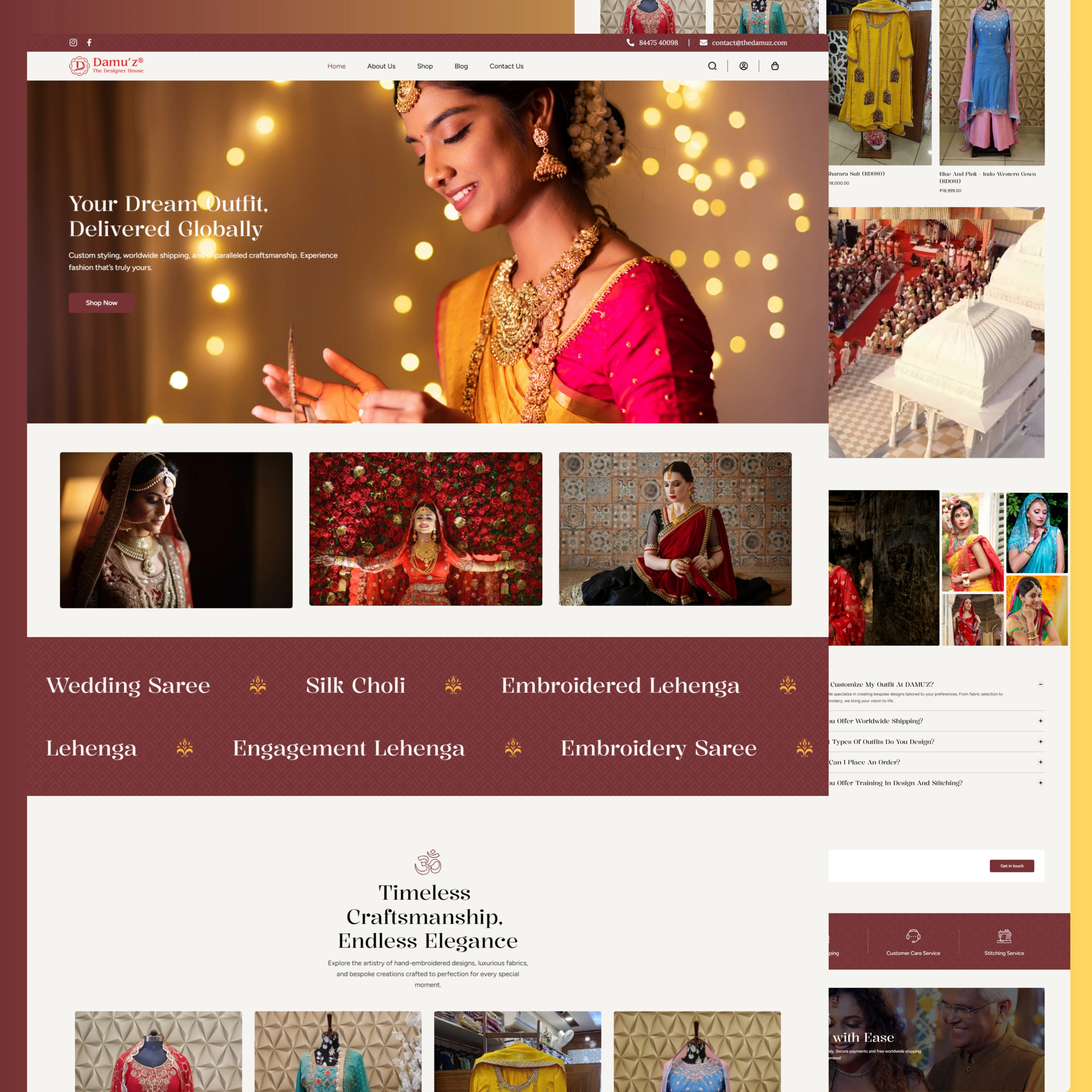 Damu’z - The Designer House 3d adobe animation branding design fashion graphic design illustration logo ui vector web development webdesign website wordpress