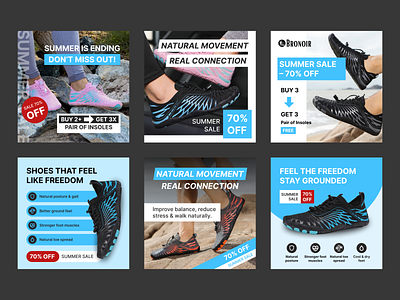 Bronoir Shoes - Social Ad branding design graphic design illustration logo social media design typography vector