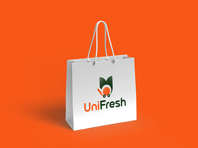 E commerce logo design branding cart design ecommerce ecommercelogo fresh graphic design green illustration letter u logo logo design logos marketing orange