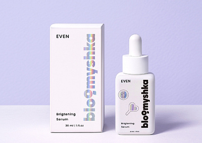 Bloomyshka Skincare - Branding, Packaging & Website Design beauty branding clear cute design graphic design holographic logo responsive design serum skincare startup teenager typography ui uiux ux vector web design