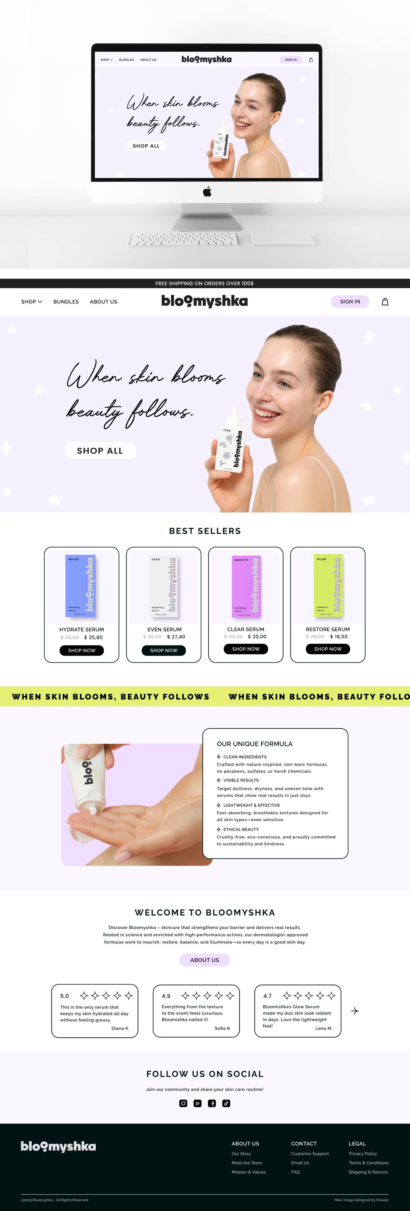 Example of Website Design + Development ( Webflow )