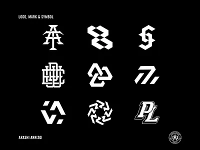 Logo Design Pack 02 apparel badge branding concept design design graphic design illustration lettermark logo logo designer logodesign logomaker logotype modern monogram monogramlogo retro typography vector vintage