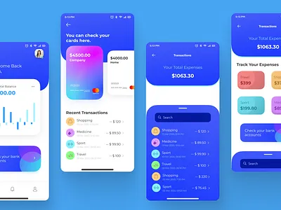 Finance Application Mobile UI