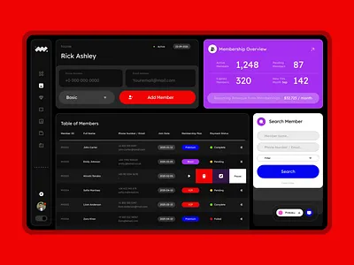 Memverr for Business — All-in-One Membership Management Platform analysis bento grid black business platform dark mode dashboard form gym interface light mode membership minimalist modern product design purple red saas startup ui uiux