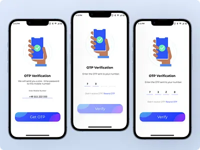 OTP Verification UI Screens