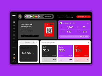 Memverr for Business — All-in-One Membership Management Platform analysis bento grid business platform dark dark mode dashboard gym home page interface light mode member membership modern product design purple red saas ui uiux website app