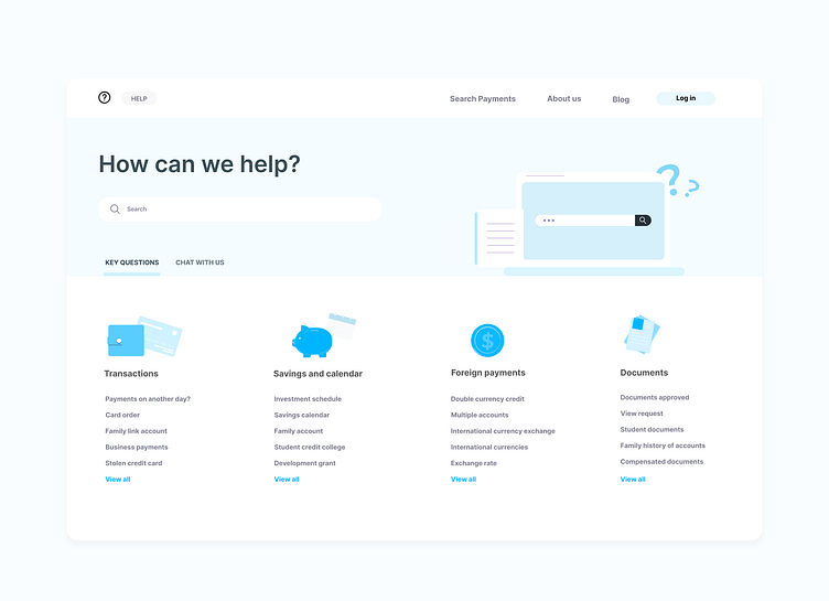 How can we help - FAQ by Sarah Figueredo on Dribbble