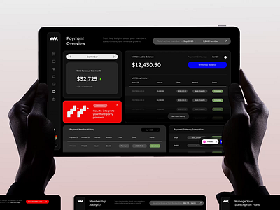 Memverr for Business — All-in-One Membership Management Platform analysis animation bento grid black business dark mode dashboard interface light mode member membership ui ux platform purple red saas software startup ui webapp website
