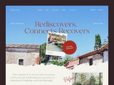 ReLoom – Website for Rural Revitalization clean ui design eco design minimal design rural development rural revival storytelling design sustainability ui uiux ux web web design website