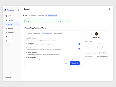 Move-in Procedure: Complete Tenant Onboarding Workflow UI app app design branding clean ui complete tenant onboarding design designed for speed illustration mobile app design move in procedure organized tenant onboarding ui property managers property walkthroughs seamless tenant experience tenant onboarding ui