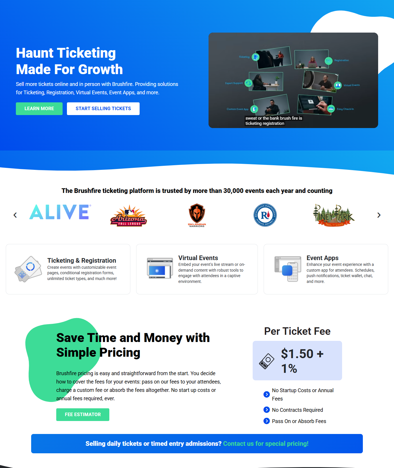 Smart Ticketing Website for Modern Events & Virtual Experiences branding landingpage ui web site webdesign webxpart