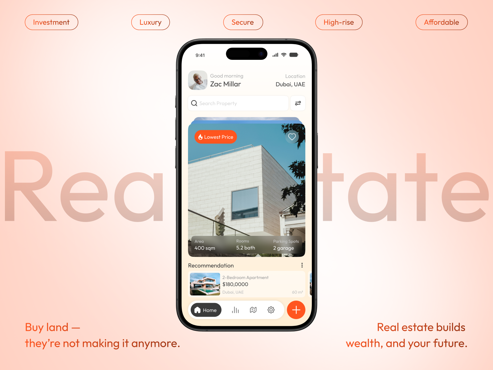 AI-Powered Real Estate App filter find your home home finder app home search home value estimator house comparison house hunting house listing app house tour scheduling mobile app mortgage calculator property app property finder property listing property search app real estate real estate app real estate feed search screen ui kit