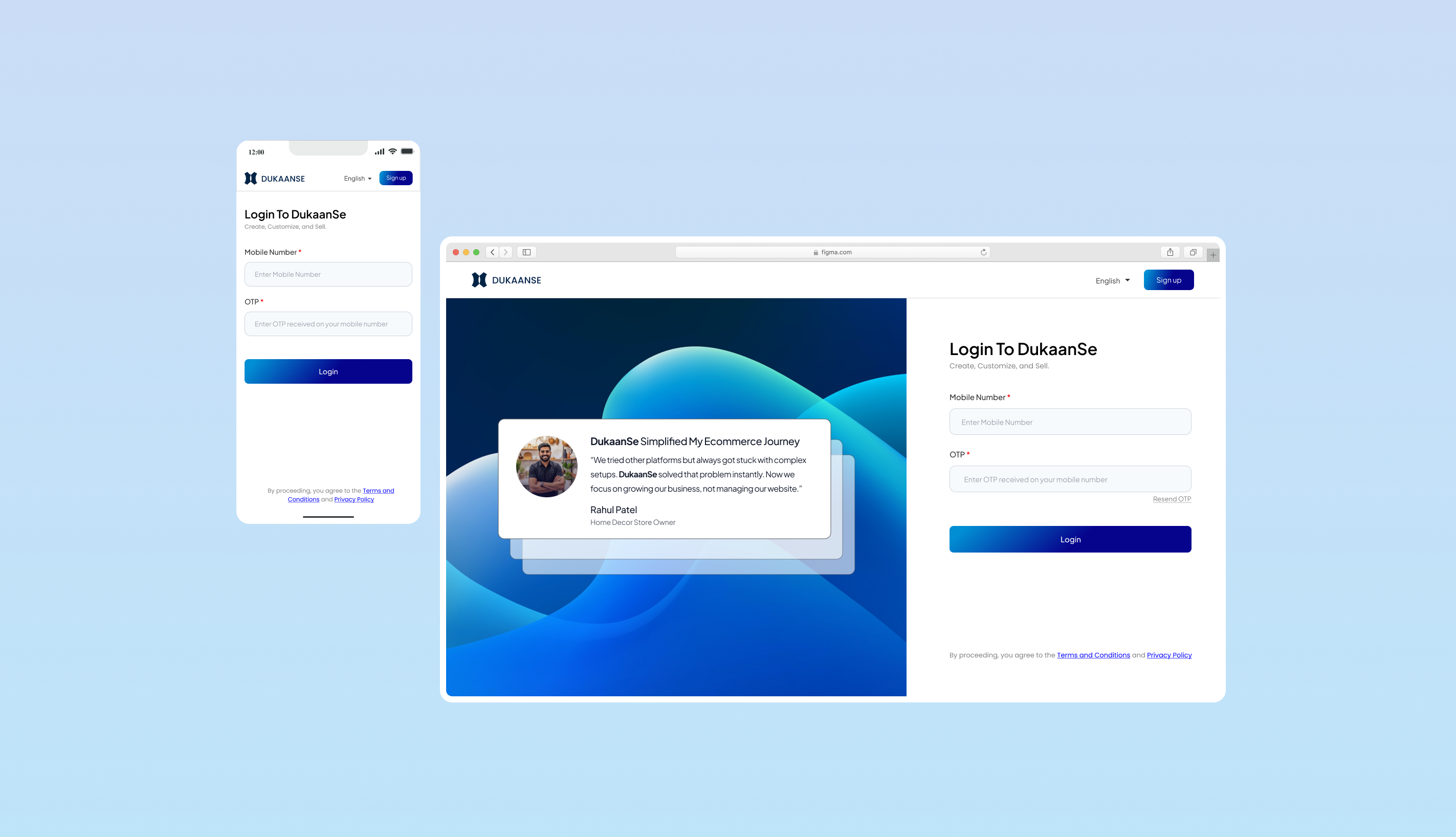 DukaanSe - Login Screen Design 3d animation branding design graphic design login screen logo uiux web design