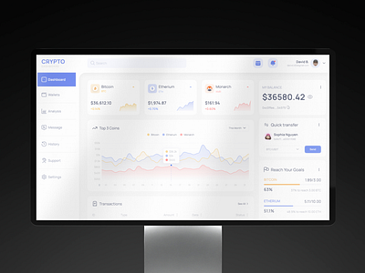 Modern Crypto Dashboard for Traders & Businesses branding business clean crypto business crypto dasbaord design crypto dashboard crypto management cryptocurrency dashboard design dashboard ui dribble best shot minimal modern dashboard netro netrosystems trending dashboard uiux