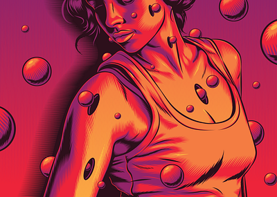 Your body is a wonderland body color design figurative art fine art heat human illustration interior decor interior design psychedelic surreal surrealism vector woman