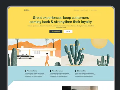 Hero Section Concept - Bold Typography, Vibrant Colors & Clean L typography