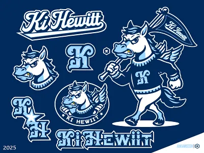 Ki HEWITT Pegasus mascot for clients baseball basketball branding design gaming horselgo horsemascot illustration logo logopackdesign mascot packlogo pegasus pegasusmascot pegasusulogo sport