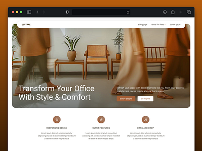 Hero Section UI – Minimal, Warm & Professional web layout