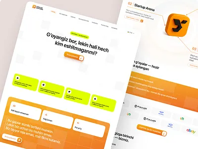 Yoshlar Venture: Website Light Mode Design digital product