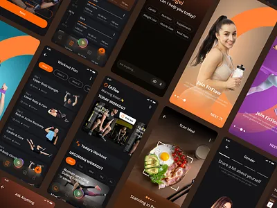 Smart Gym App UI with AI & Conversion-Focused UX aipoweredux appbranding branding crodesign darkui design figma fitnessapp fitnesstracker gymappdesign healthapp ideatedlab mobileappdesign retentiondesign smartfitness user interface uxdesign website wellnessapp workoutappui