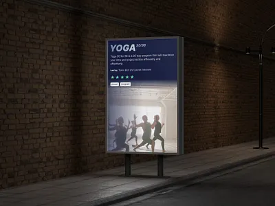 Street ad for Inner Dimension TV inner dimension inner dimension tv ui user interface web design yoga yoga app yoga logo yoga ui yoga web design yoga website