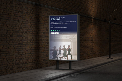 Street ad for Inner Dimension TV inner dimension inner dimension tv ui user interface web design yoga yoga app yoga logo yoga ui yoga web design yoga website