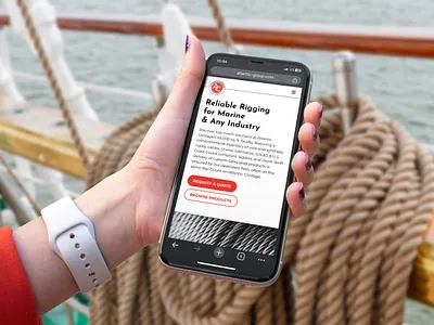 Atlantic Cordage - Mobile Design app atlantic cordage cordage industrial minimal mobile rigging