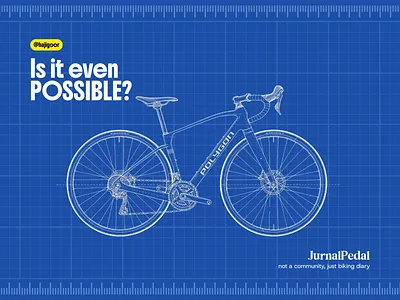 JurnalPedal • Tambora A5 Wireframe bike biking blueprint branding cycling figma graphic design illustration inkscape poster rasterize trace bitmap tracing