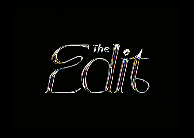 'The Edit' Wordmark Concept black brand branding chrome design logo typography wordmark
