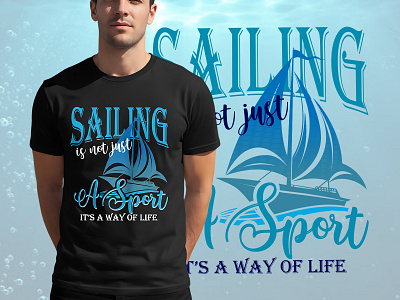Sailing Lifestyle T‑Shirt Design – Adventure Meets Passion adventure boat branding clothing design fashion graphic t shirt graphics typography tee illustration lifestyle logo nautical sailing t shirt design summer tshirt typography typography t shirt design vacation vector