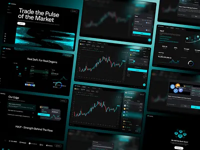 HertzFlow 1.0 | SUI Network Perp DEX | Landing Page & WebApp bitcoin blockchain branding btc crypto currency design dex exchange financial illustration minimal minimalist nft platform ui web3 webapp