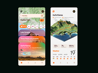 Routey app branding color design illustration iphone logo page ui web