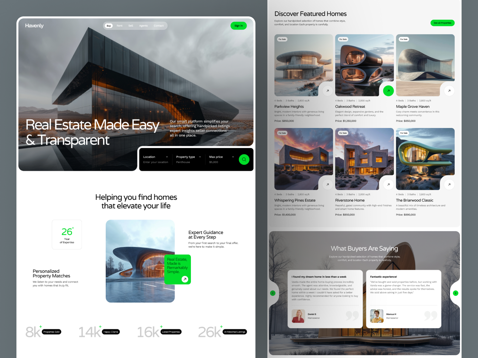 Example of Modern Website Design