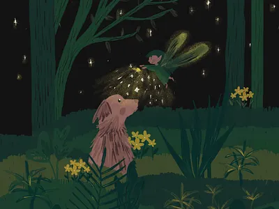 Perrita encantaHada ✨ digitalillustration dog fairy illustration magic night woods